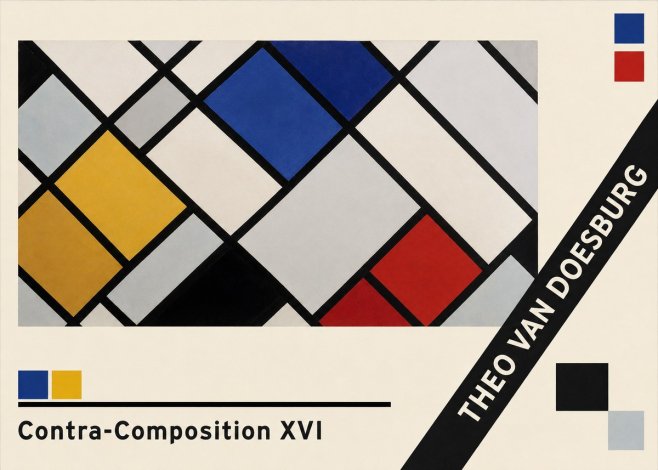 Theo van Doesburg Contra-composition Xvi No5 - Póster