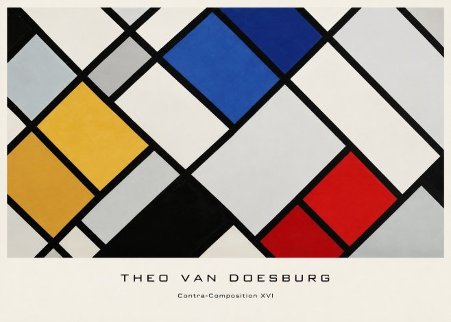 Theo van Doesburg Contra-composition Xvi No6 - Póster