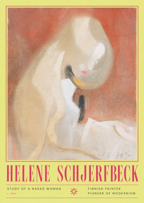 Helene Schjerfbeck Study of a Naked Woman No4 - Póster