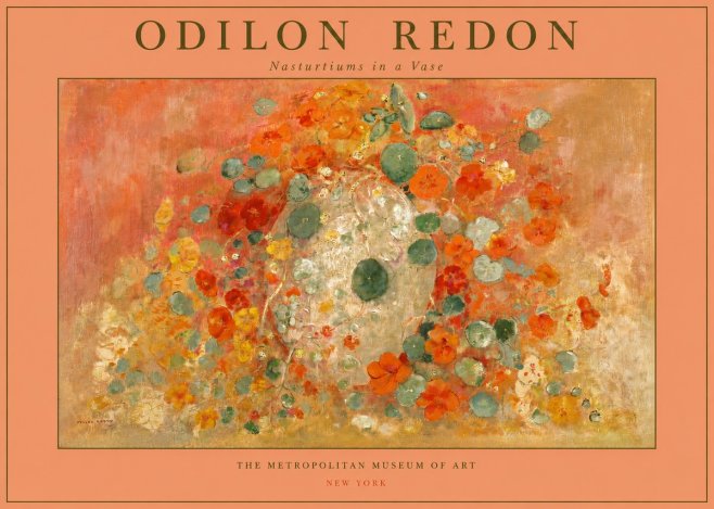 Odilon Redon Nasturtiums in a Vase No2 - Póster