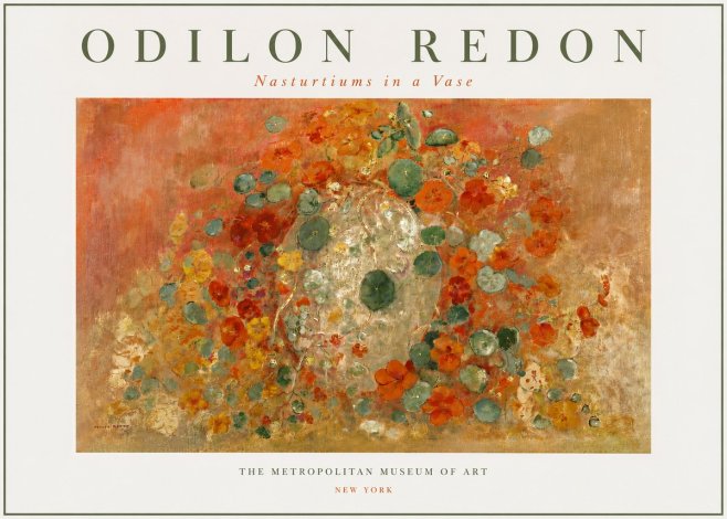 Odilon Redon Nasturtiums in a Vase No3 - Póster