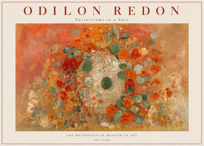 Odilon Redon Nasturtiums in a Vase No6 - Póster