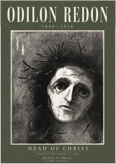 Odilon Redon Head of Christ I No5 - Póster
