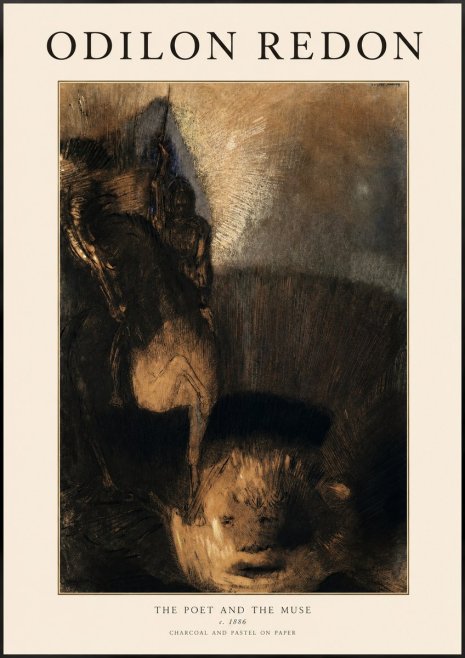 Odilon Redon The Poet and the Muse No1 - Póster