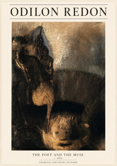 Odilon Redon The Poet and the Muse No3 - Póster
