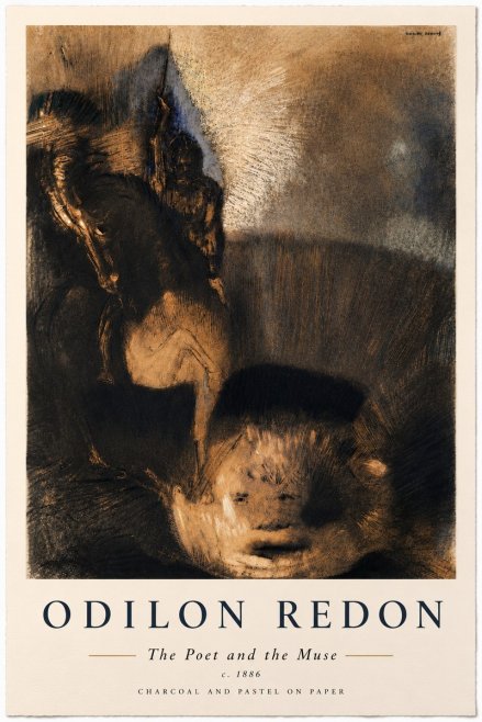 Odilon Redon The Poet and the Muse No6 - Póster