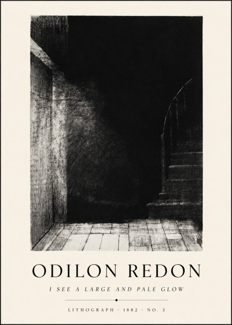 Odilon Redon I See a Large and Pale Glow No1 - Póster