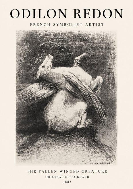 Odilon Redon The Fallen Winged Creature No1 - Póster