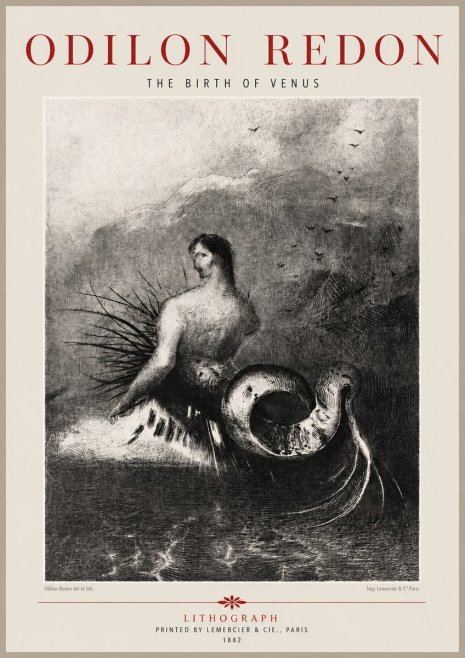 Odilon Redon The Birth of Venus No3 - Póster