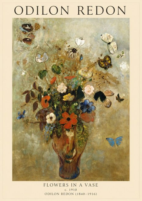 Odilon Redon Flowers in a Vase I No1 - Póster