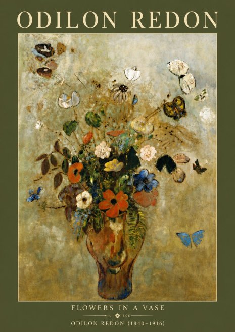 Odilon Redon Flowers in a Vase I No4 - Póster