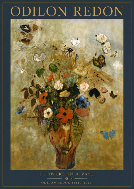 Odilon Redon Flowers in a Vase I No6 - Póster