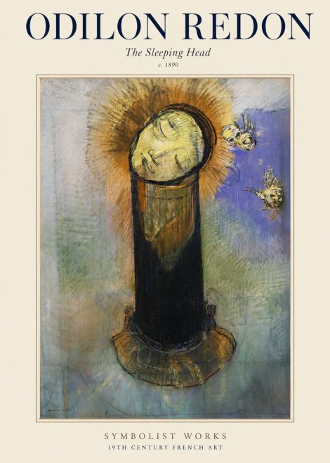 Odilon Redon The Sleeping Head No1 - Póster