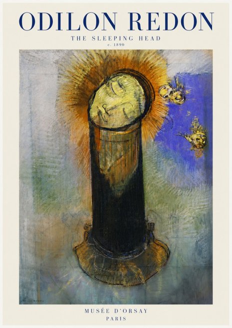 Odilon Redon The Sleeping Head No2 - Póster