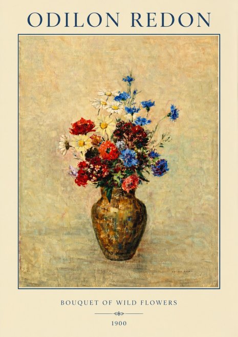 Odilon Redon Bouquet of Wild Flowers I No3 - Póster