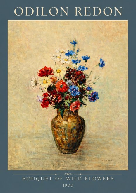Odilon Redon Bouquet of Wild Flowers I No4 - Póster