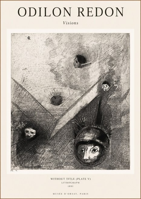 Odilon Redon Without Title (Plate V) No1 - Póster