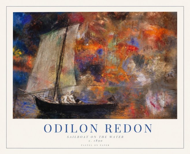 Odilon Redon Sailboat on the Water No1 - Póster