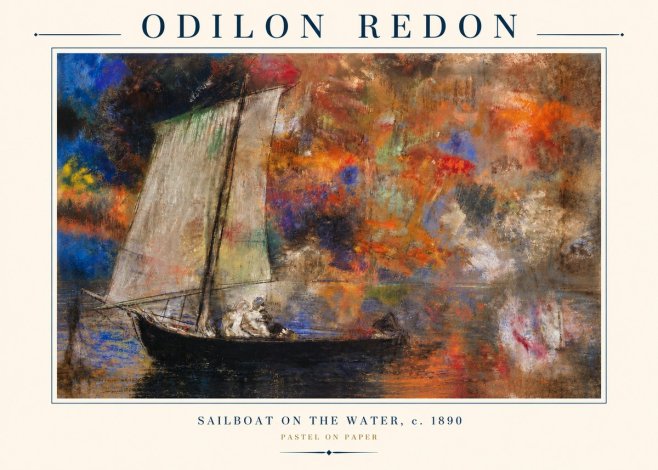 Odilon Redon Sailboat on the Water No3 - Póster