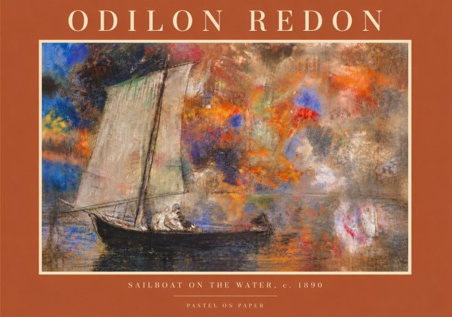Odilon Redon Sailboat on the Water No6 - Póster