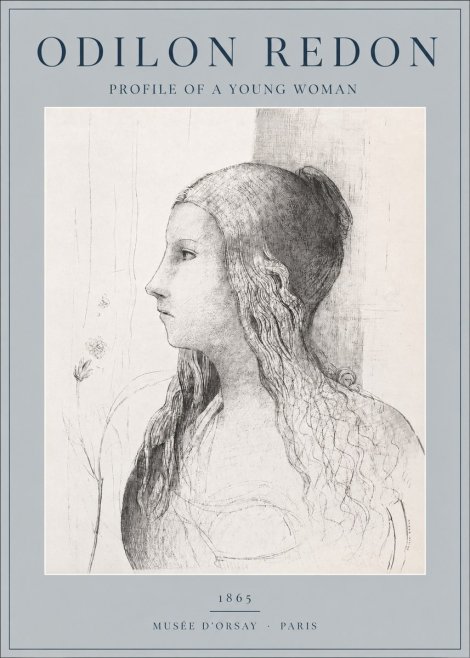 Odilon Redon Profile of a Young Woman No2 - Póster