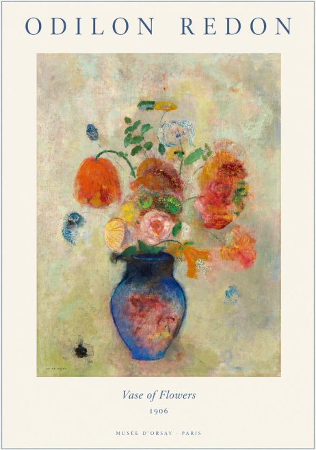 Odilon Redon Vase of Flowers No1 - Póster