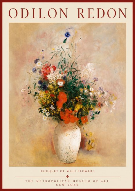 Odilon Redon Bouquet of Wild Flowers II No3 - Póster