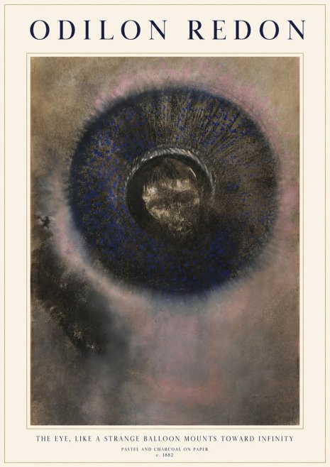 Odilon Redon The Eye, Like a Strange Balloon Mounts Toward Infinity No1 - Póster