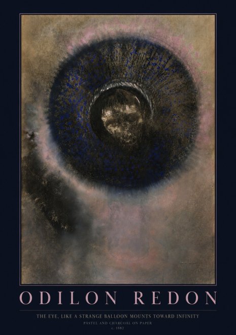 Odilon Redon The Eye, Like a Strange Balloon Mounts Toward Infinity No2 - Póster