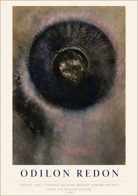 Odilon Redon The Eye, Like a Strange Balloon Mounts Toward Infinity No3 - Póster