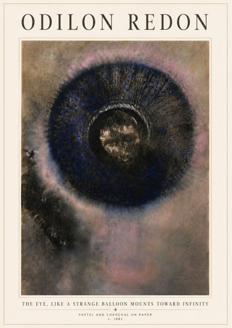 Odilon Redon The Eye, Like a Strange Balloon Mounts Toward Infinity No5 - Póster
