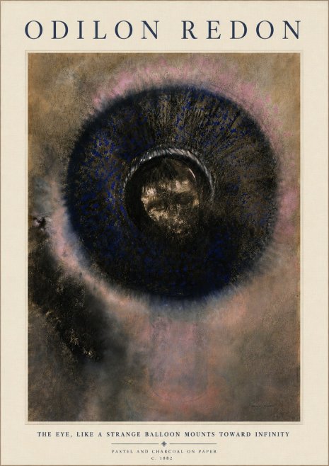 Odilon Redon The Eye, Like a Strange Balloon Mounts Toward Infinity No6 - Póster