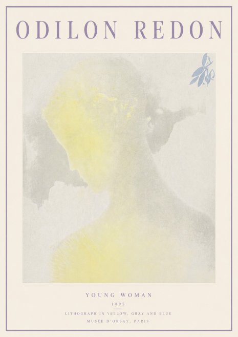 Odilon Redon Young Woman No6 - Póster