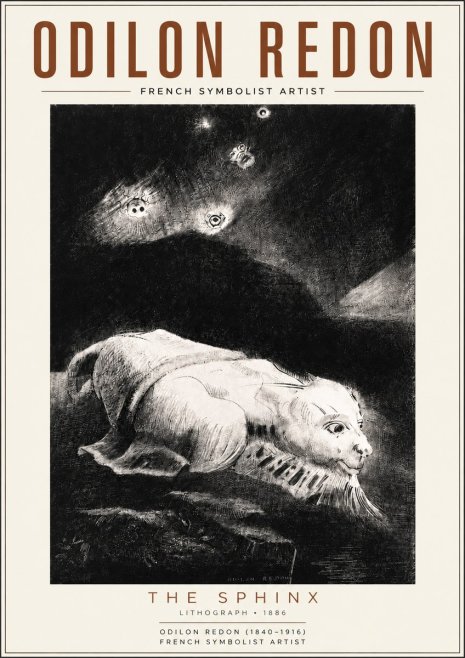 Odilon Redon The Sphinx No5 - Póster