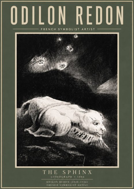 Odilon Redon The Sphinx No6 - Póster