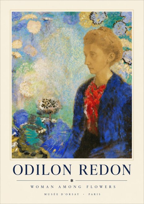 Odilon Redon Woman Among Flowers No4 - Póster