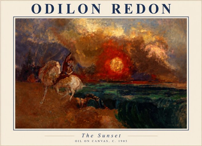 Odilon Redon The Sunset No5 - Póster