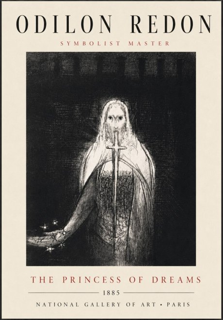 Odilon Redon The Princess of Dreams No3 - Póster