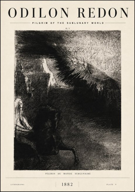Odilon Redon Pèlerin Du Monde Sublunaire No6 - Póster