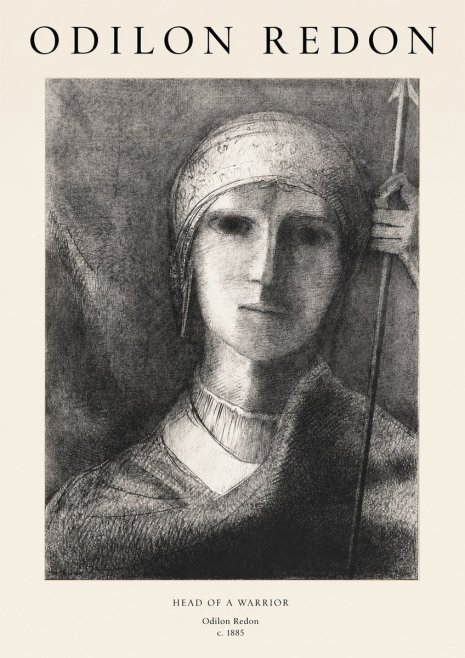 Odilon Redon Head of a Warrior No1 - Póster