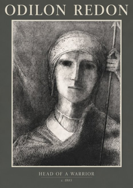 Odilon Redon Head of a Warrior No2 - Póster