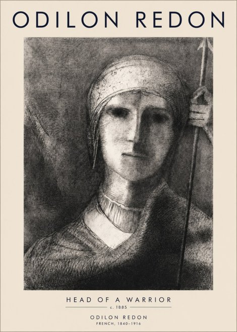 Odilon Redon Head of a Warrior No3 - Póster