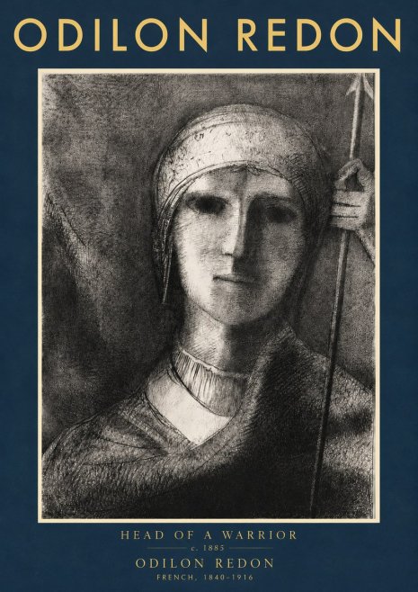 Odilon Redon Head of a Warrior No4 - Póster