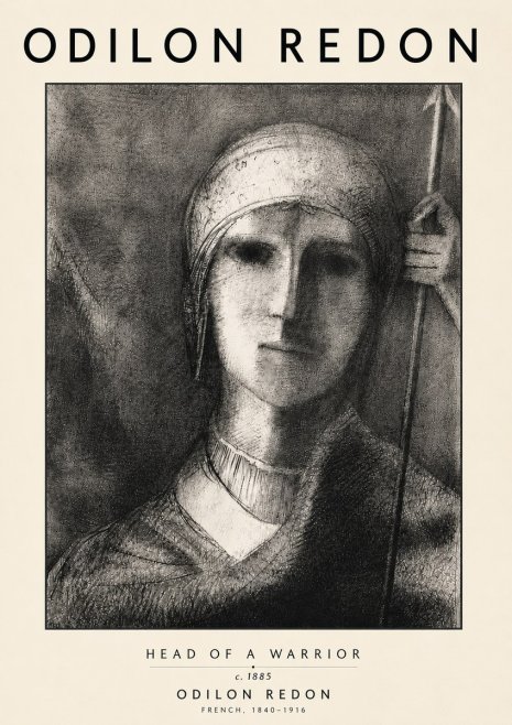 Odilon Redon Head of a Warrior No6 - Póster