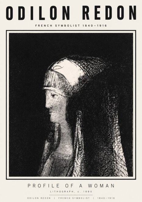 Odilon Redon Profile of a Woman No3 - Póster