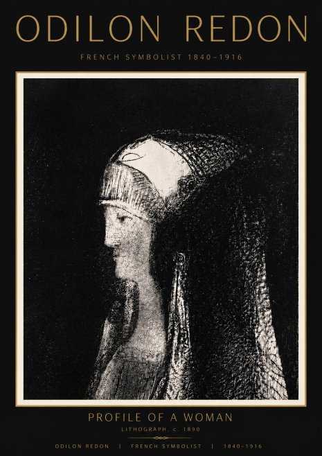 Odilon Redon Profile of a Woman No6 - Póster