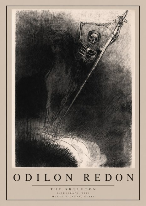 Odilon Redon The Skeleton No3 - Póster