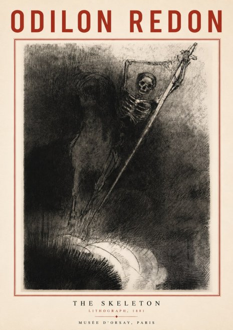 Odilon Redon The Skeleton No5 - Póster