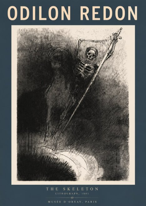 Odilon Redon The Skeleton No6 - Póster