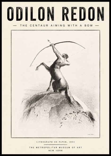Odilon Redon The Centaur Aiming with a Bow No5 - Póster
